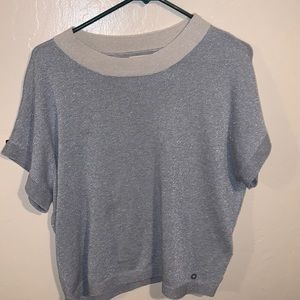 Numph Anthropologie Metallic Shirt